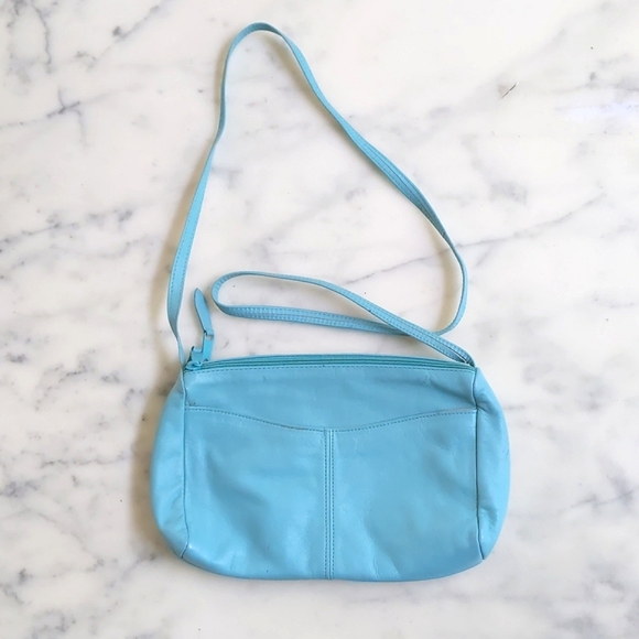 Genuine leather crossbody bag with two layers. - Picture 2 of 4